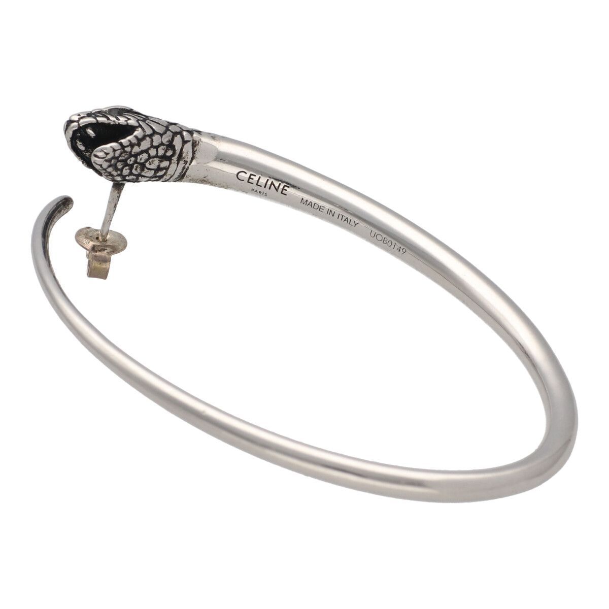 セリーヌ　バングル　スネーク　シルバー セリーヌ CELINE ノット バングル ブレスレット シルバー