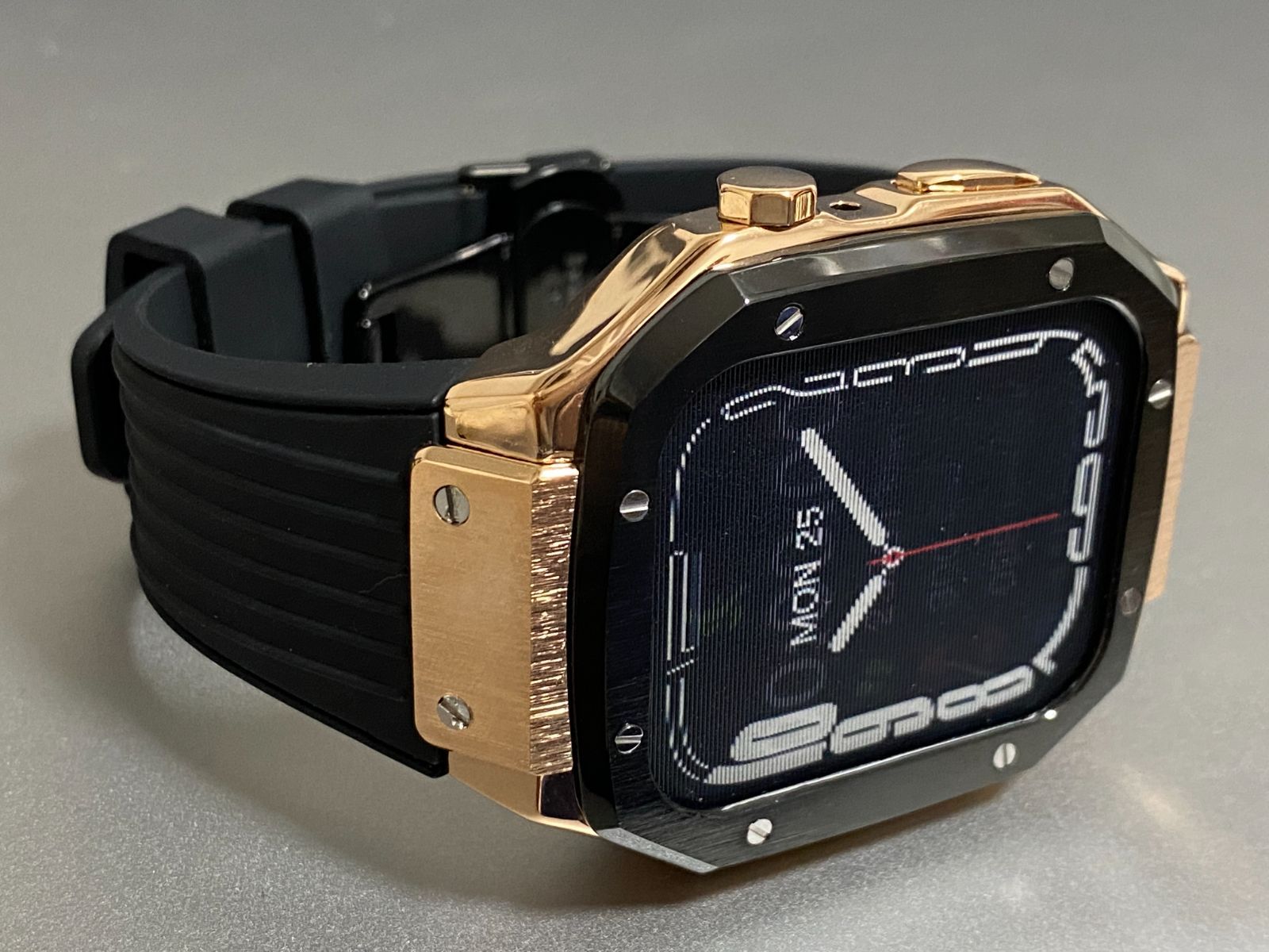 Watchラバーバンドカバーメタルケースアップルウォッチカスタム14 ステンレス
