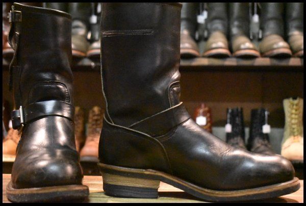 7.5D PT83 92年03月刻印 レッドウィング 8270 ナイフポケット エンジニア ブラック スチールトゥ ブーツ redwing PT91 HOPESMORE FJ007