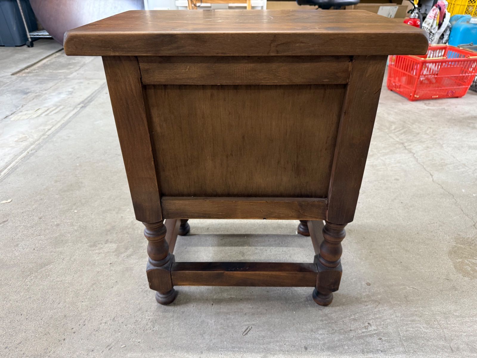 年末年始saleヴィンテージ 木製サイドテーブル 引き出し付き 2段 年末