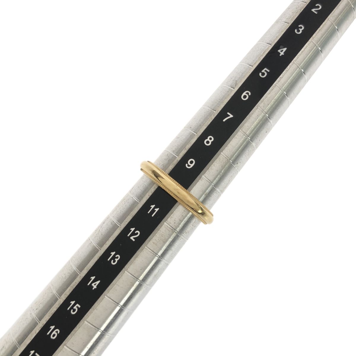 TIFFANY & CO. Tiffany ティファニー AU750YG 18金イエローゴールド K18 ミルグレイン バンドリング 指輪 約10号 ジュエリー アクセサリー