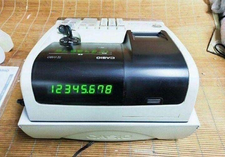 カシオレジスター　TE-M80　中古品　人気機種感熱紙　送料無料　923044 カシオレジスター TE-M80 中古品 人気機種感熱紙 送料無料