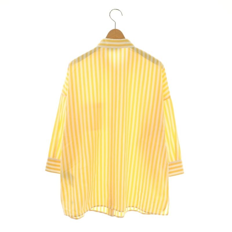 マックスマーラ ウィークエンドライン MAX MARA WEEKEND LINE ロゴ刺繍 ストライプシャツ 長袖 スタンドカラー 36 緑 白 マックスマーラ ウィークエンドライン MAX MARA WEEKEND LINE