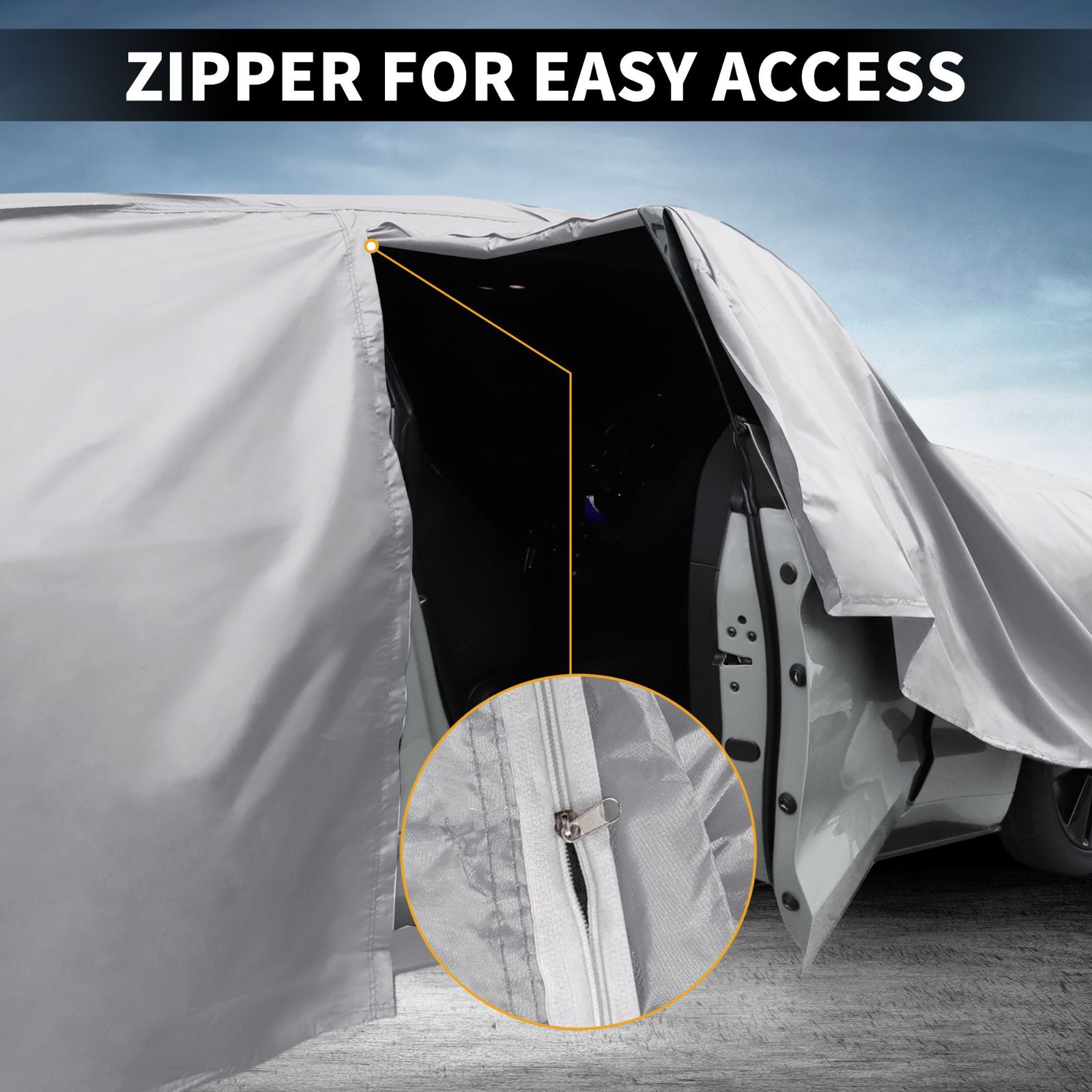 X AUTOHAUX ホンダ フリード用 車ボディカバー 自動車カバー 防水生地-5層構造 裏起毛 塗装面保護 運転席ジッパー付き ドア開閉 防風ロープ 収納袋付き 日焼け 梅雨対策 車中泊 仮眠 暑さ対策 UVカット FFCRYSTALESIA_COM