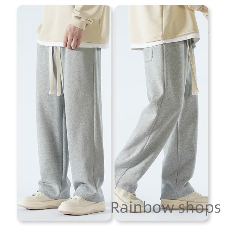 ワイドレッグ ストレート スウェットパンツ メンズ 薄手 a113 ワイドパンツ メンズ スウェット パンツ ロング ストレート