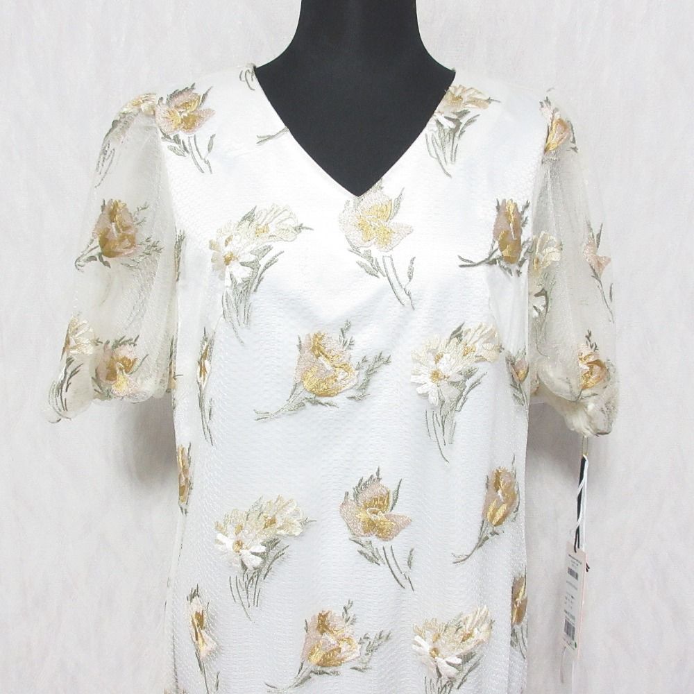 グレースコンチネンタル レトロフラワーTOP 38 ホワイト グレース