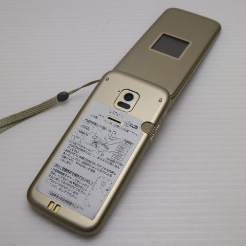 新品同様 F-02J らくらくホン ゴールド 即日発送 ガラケー