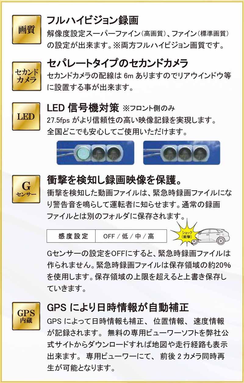 シングルカメラ ドライブレコーダー