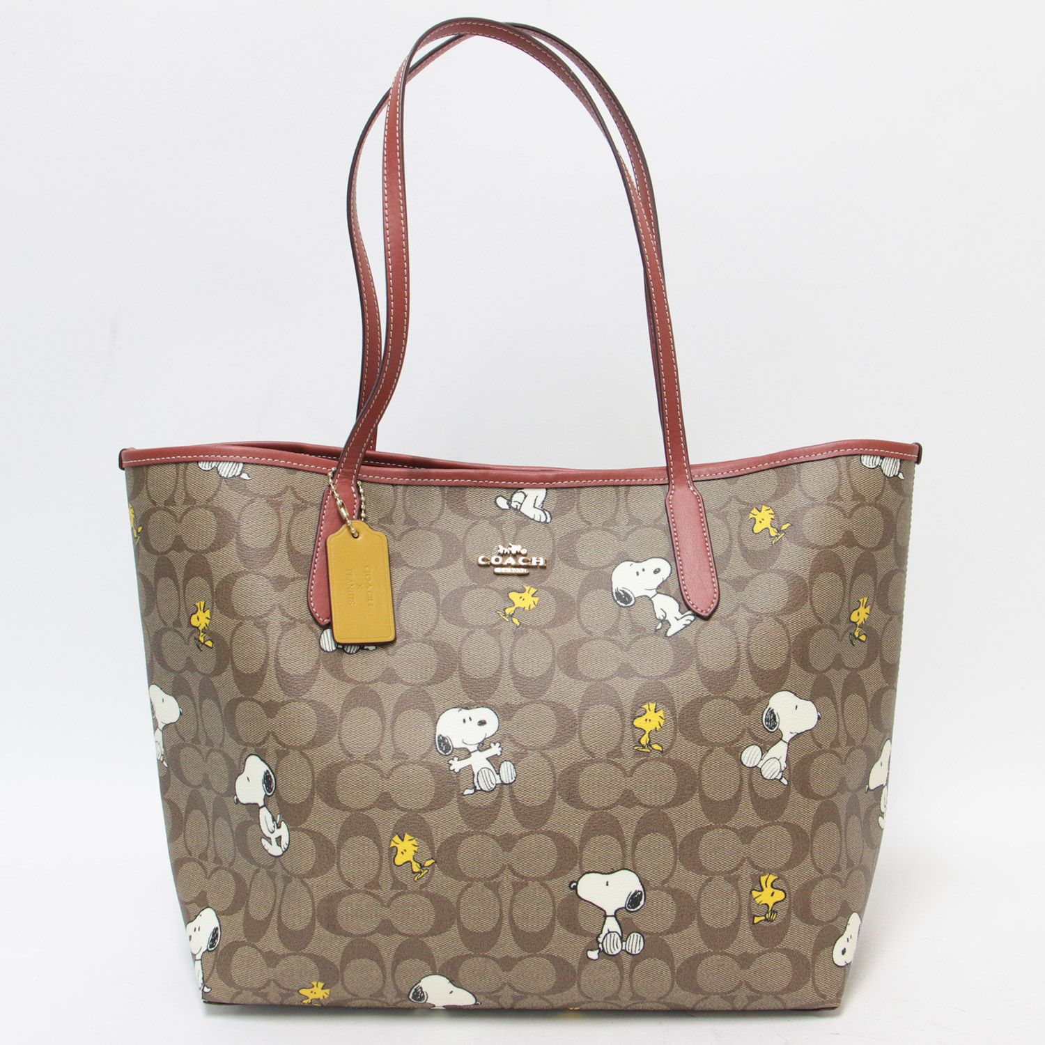 美品 COACH コーチ ×PEANUTS ピーナッツ コラボ トートバッグ