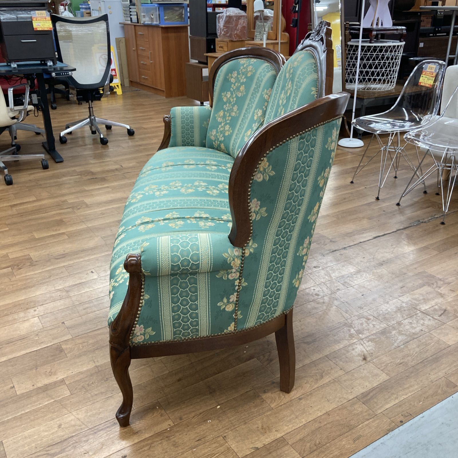 名古屋市近郊送S180 ⭐ 輸入家具 アンティークソファ おそらく