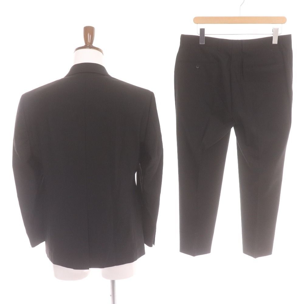 SUIT SELECT スーツセレクト フォーマルスーツ セットアップ BLMD9700 長袖 ジャケット パンツ 上下 メンズ AB4 ブラック 付き