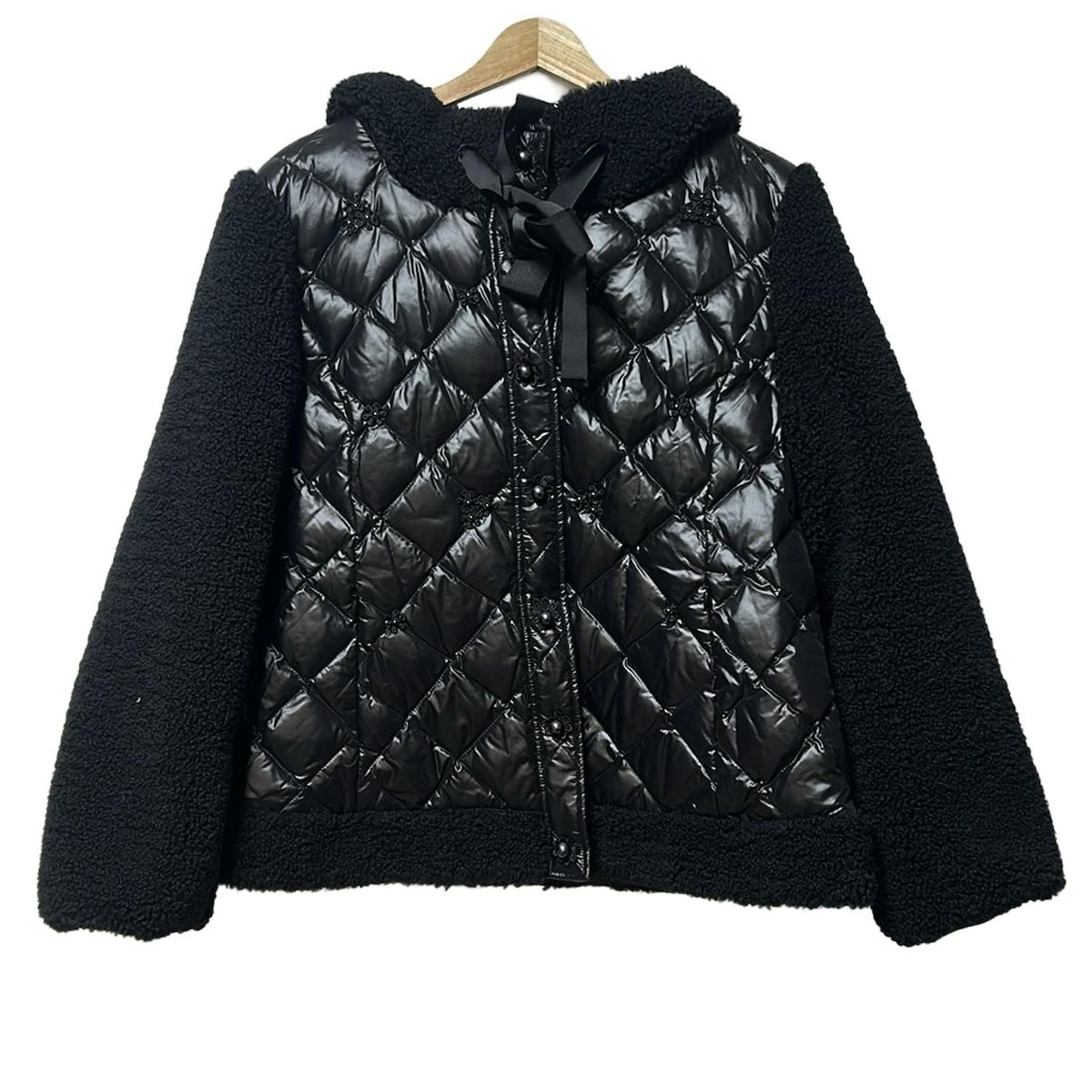 ☆SuperBeauty☆ダウンジャケット Super Beauty◇フラワーレースダウン