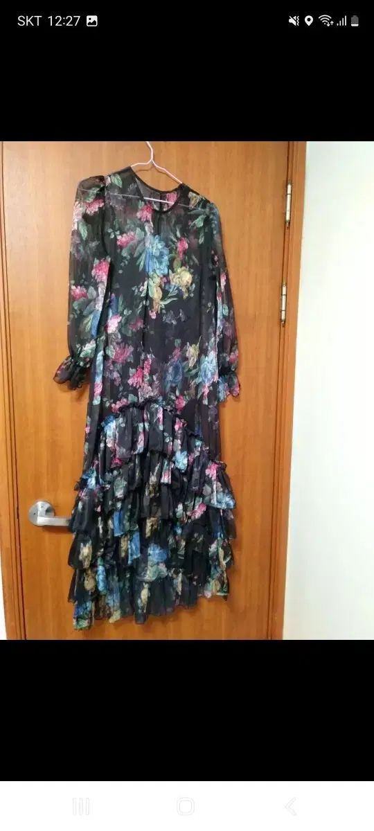 ロング シフォン ワンピース