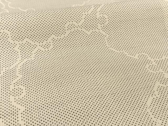 平和屋着物＊夏物 本場大島紬 夏大島 白大島 雪輪文 正絹 逸品 未