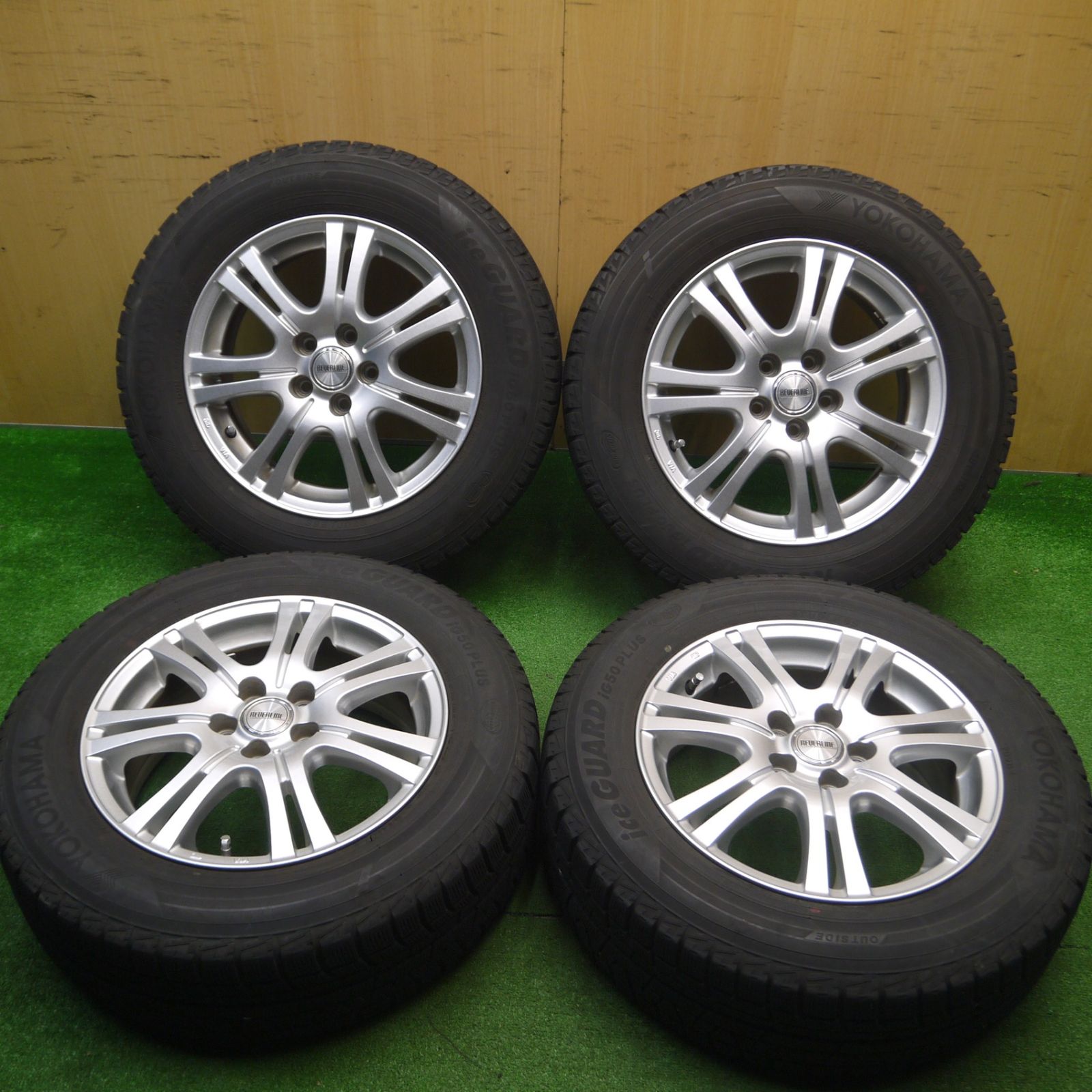 [送料無料] キレイプリウス 等 195/65R15 スタッドレス ヨコハマ アイスガード iG50 プラス REVERLINE リバーライン 15インチ PCD100/5H4120307Hス