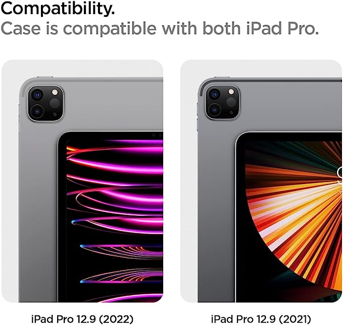 iPad Pro 12.9 ケース ペンシル収納 3つ折スタンド ブラック