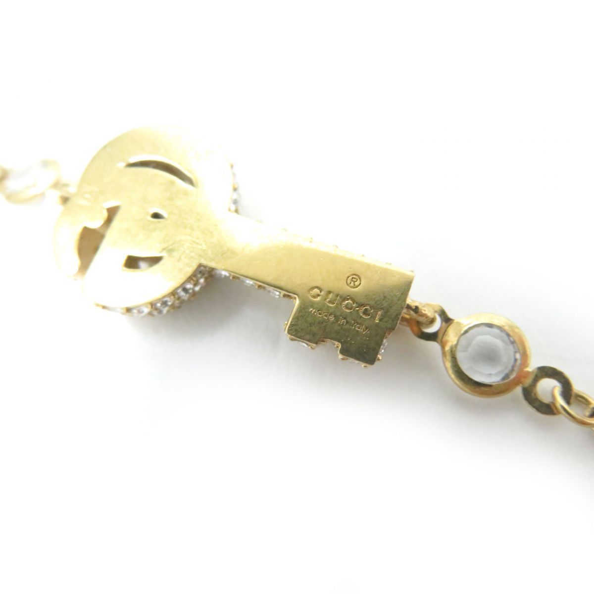 【美品】GUCCI ダブルG キー リング クリスタル ストーン 鍵 ゴールド 美品】GUCCI ダブルG キー リング クリスタル ストーン 鍵 ゴールド