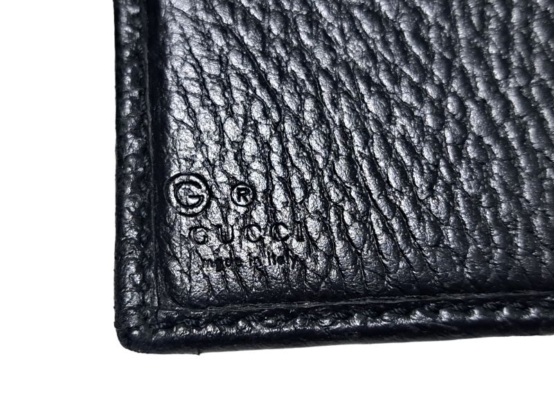 グッチ 二つ折り 財布 レザー GG ブラック 黒 615525 レディース