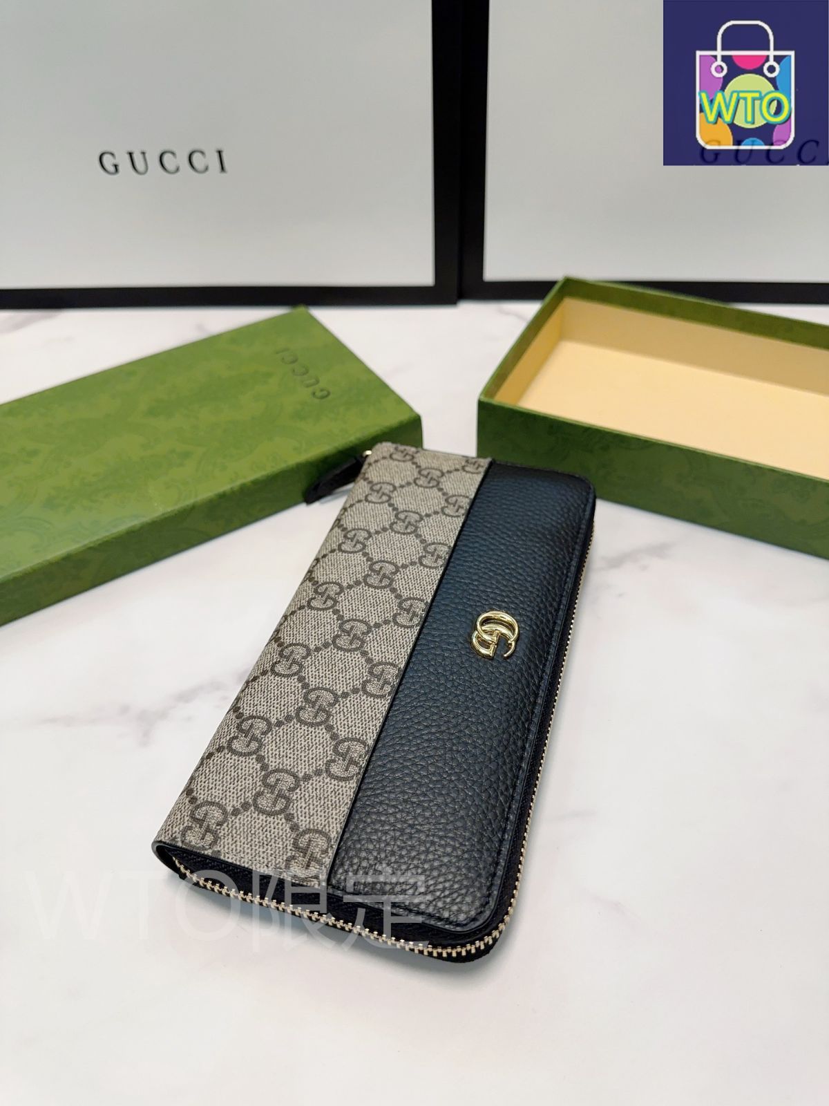 今日特価】Gucci グッチ シングルジッパーミニハンドバッグ 表