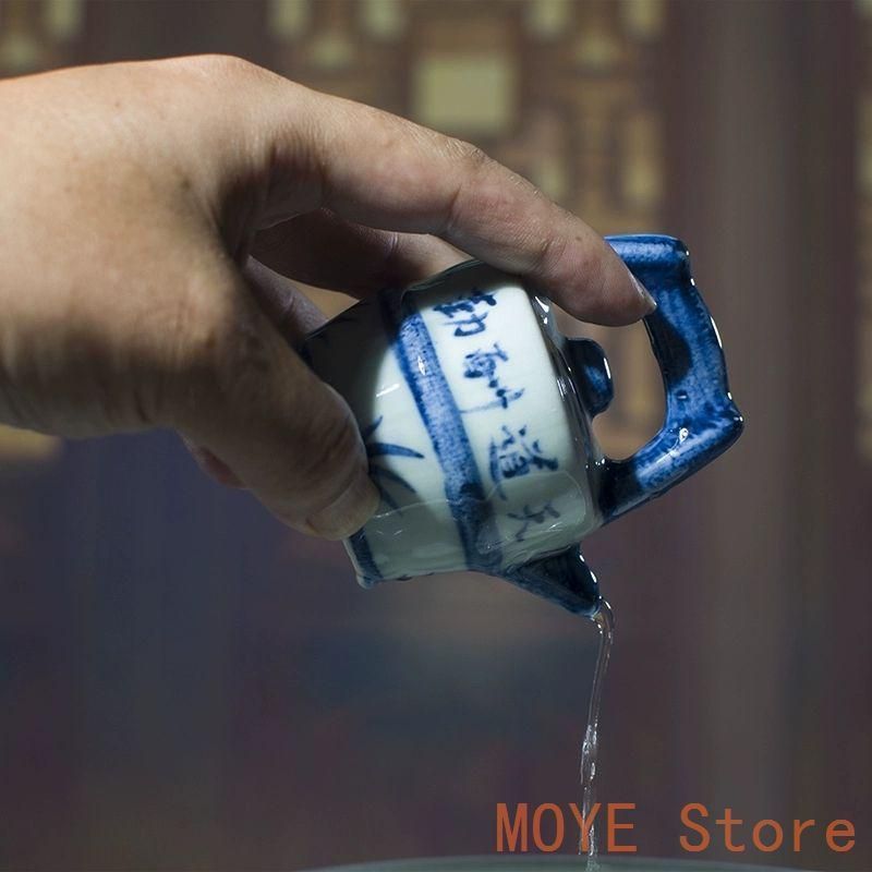 景徳鎮 陶磁硯滴 水滴壺 文房具 青花水盂 水注硯台 現代工芸品
