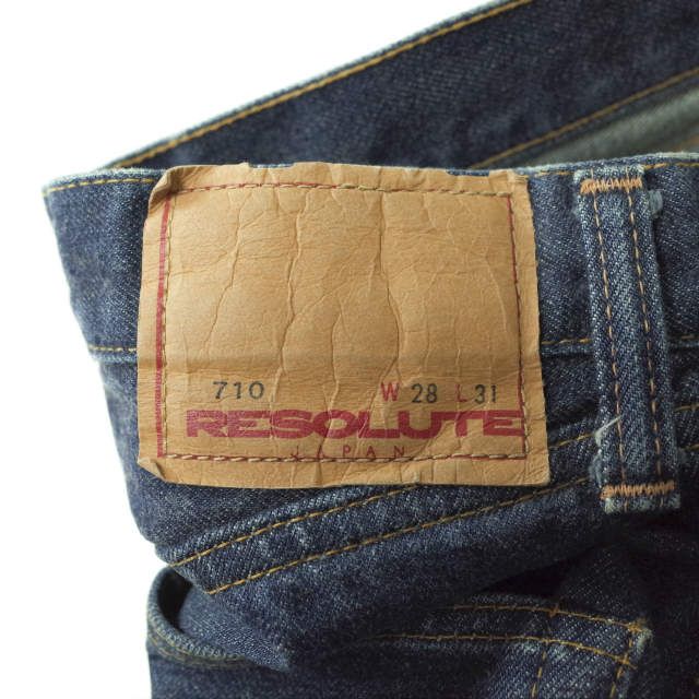 RESOLUTE リゾルト 日本製 710 Tight Straight(66モデル) スリムセルビッチデニムパンツ 28 インディゴ LEVI'S 501 ボタンフライ ジーンズ ボトムス【中古】【RESOLUTE】 RESOLUTE リゾルト 日本製 710 Tight Straight(66モデル) スリム