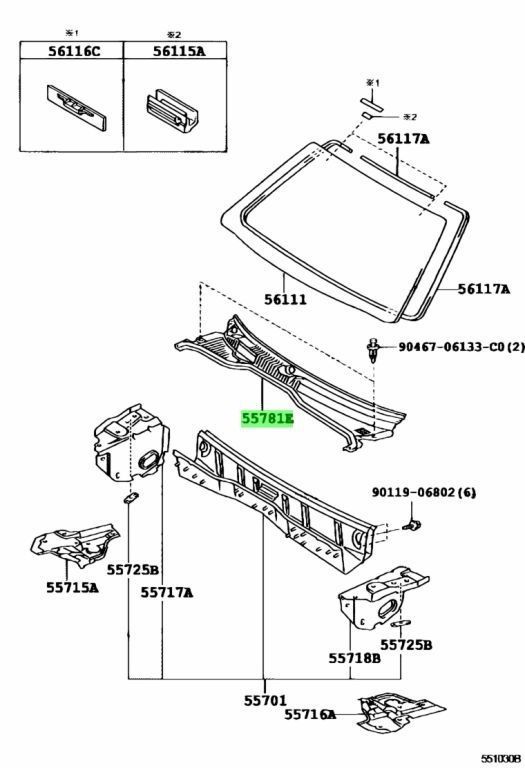 新品 トヨタ純正 120 ランドクルーザー プラド カウルトップ  
