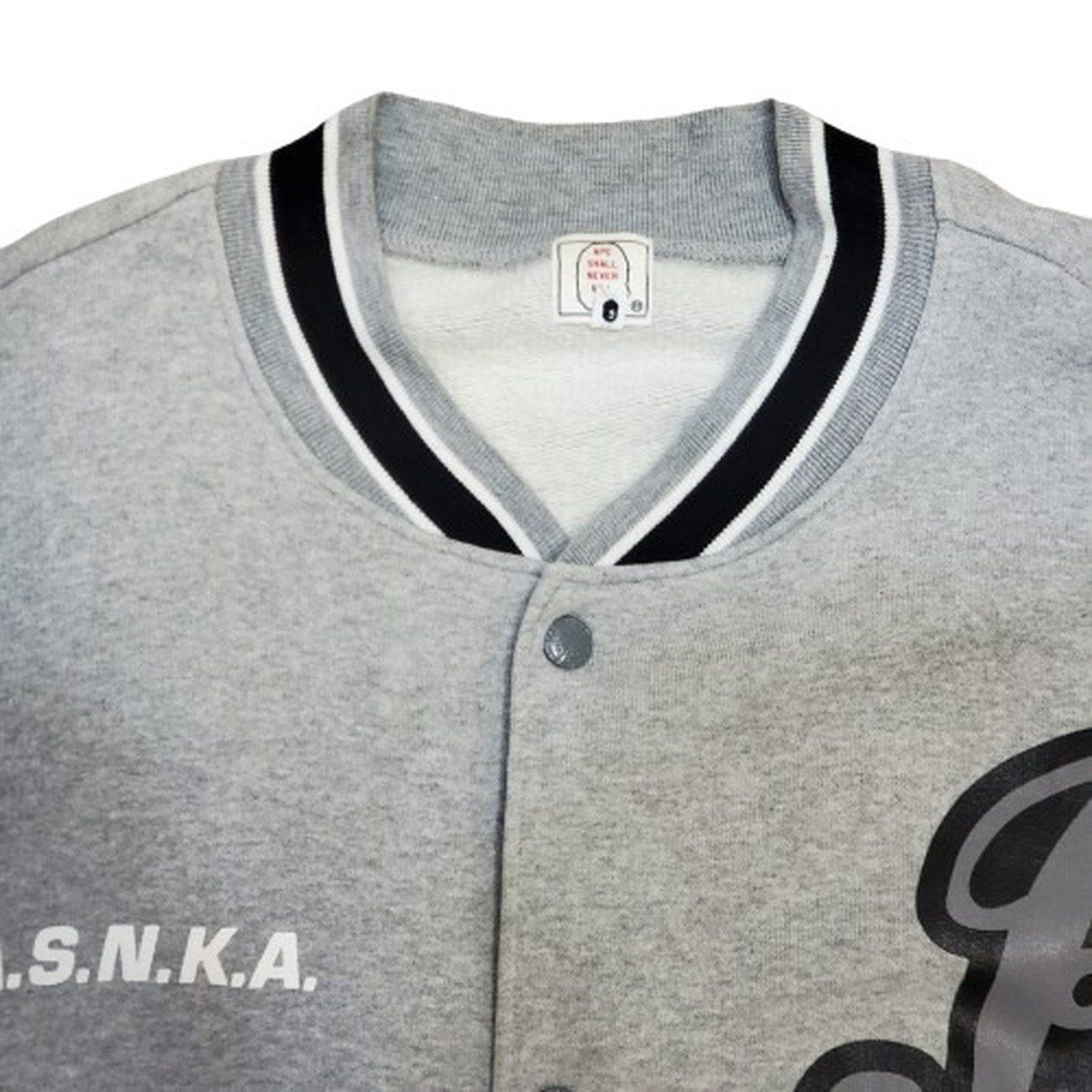 A BATHING APE 初期　90sスタジャン　スウェット 90～00s A BATHING APE/Sweat Varsity Jacket/ソルジャータグ/M