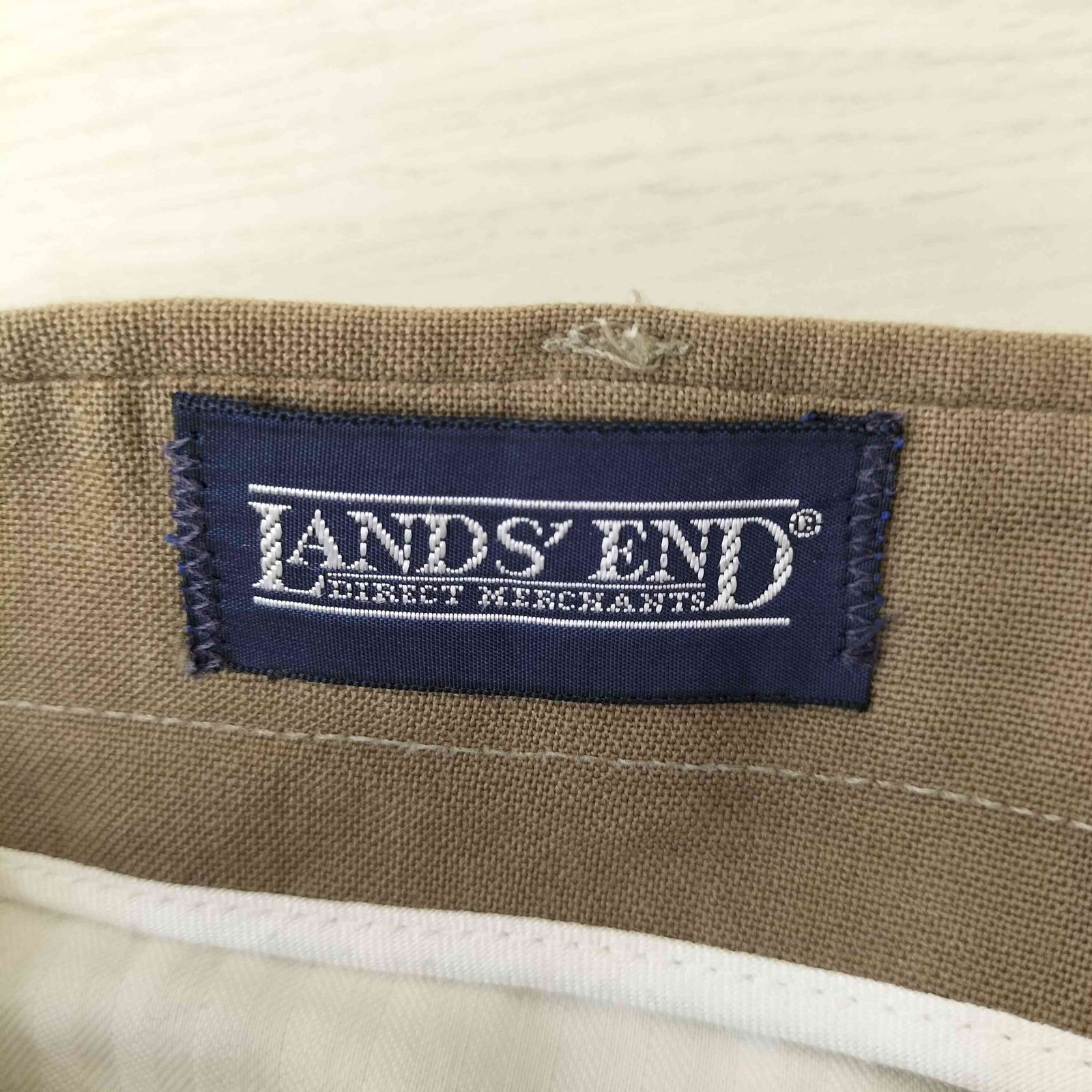 ランズエンド LANDS END 90s USA製 ウール 2タック スラックス メンズ