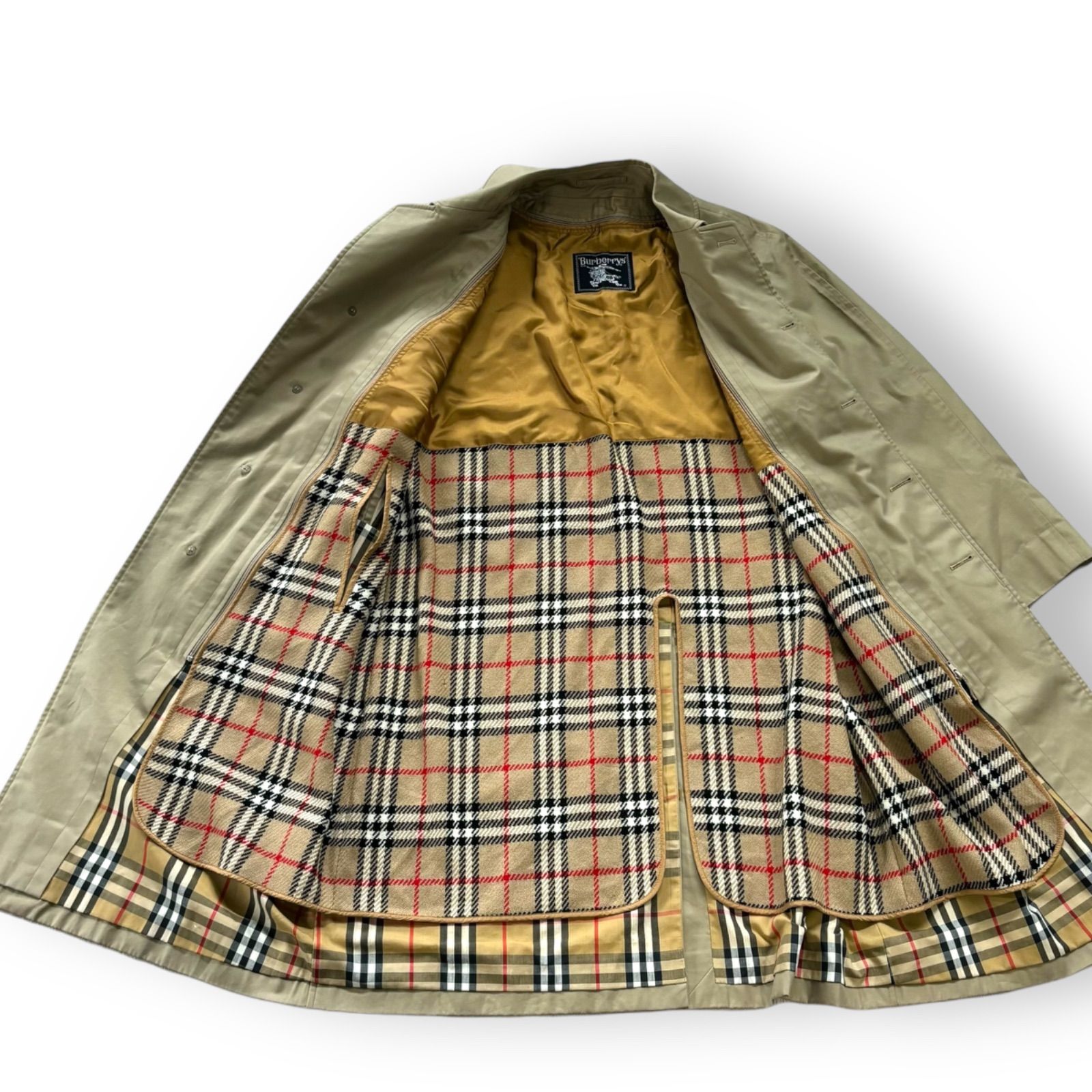 Burberrys バーバリー 裏地ノバチェック ラグラン ステンカラーコート Burberrys バーバリー 裏地ノバチェック ラグラン ステンカラー