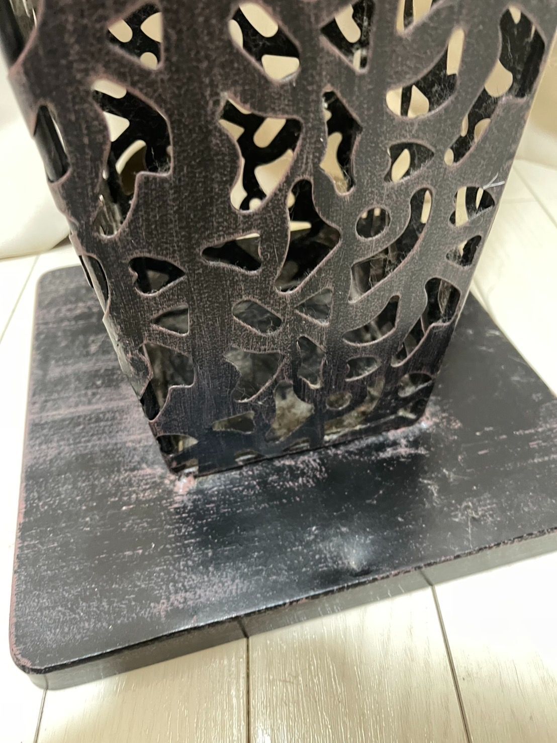 アイアン フラワースタンド 角型 柄抜き 花器 フラワーベース - メルカリ