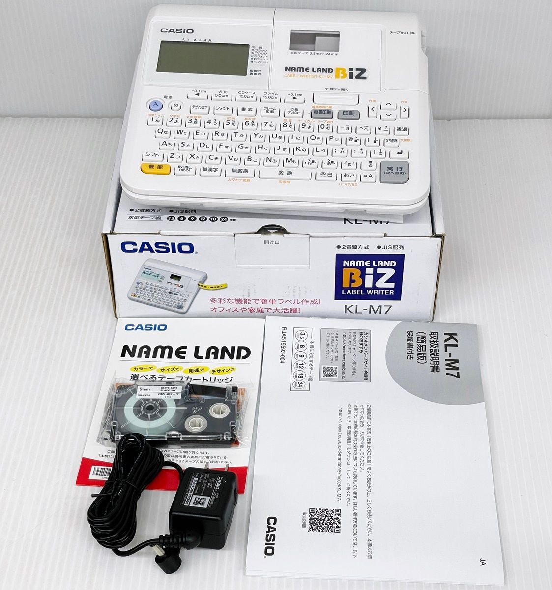 未使用 CASIO カシオ ネームランド BiZ KL-M7 ラベルライター 2電源方式 ハーフカット機能付オートカッター name land  label writer□ - メルカリ