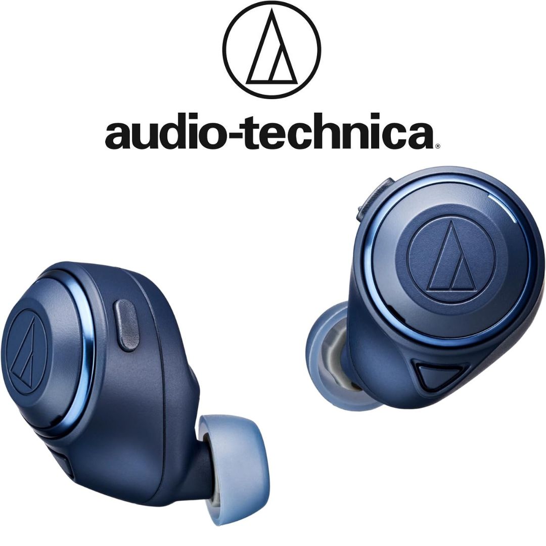オーディオテクニカ ATH-CKS50TW BL ワイヤレスイヤホン bluetooth|ワイヤレスイヤホン ノイズキャンセリング 重低音 | ブルー ATH-CKS50TW BL