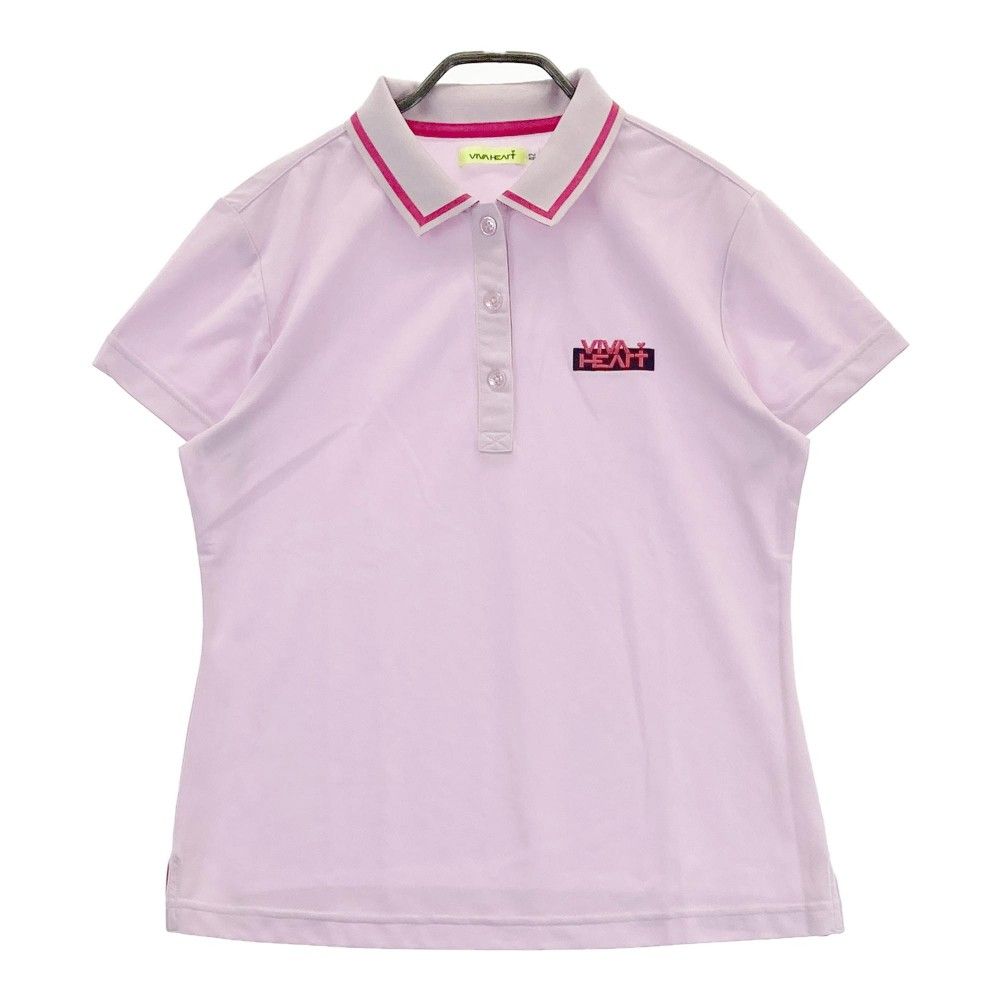 サイズ：42 VIVA HEART ビバハート 半袖ポロシャツ ピンク系