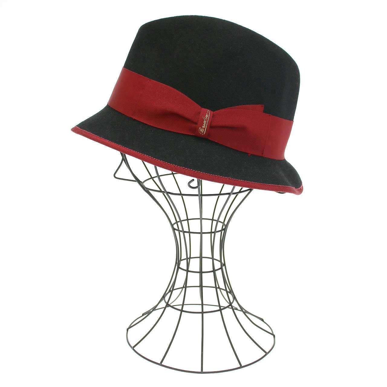 Borsalino ラビットファー　ハット 黒 Borsalino ボルサリーノ ハット メンズ ウール ラビットファー