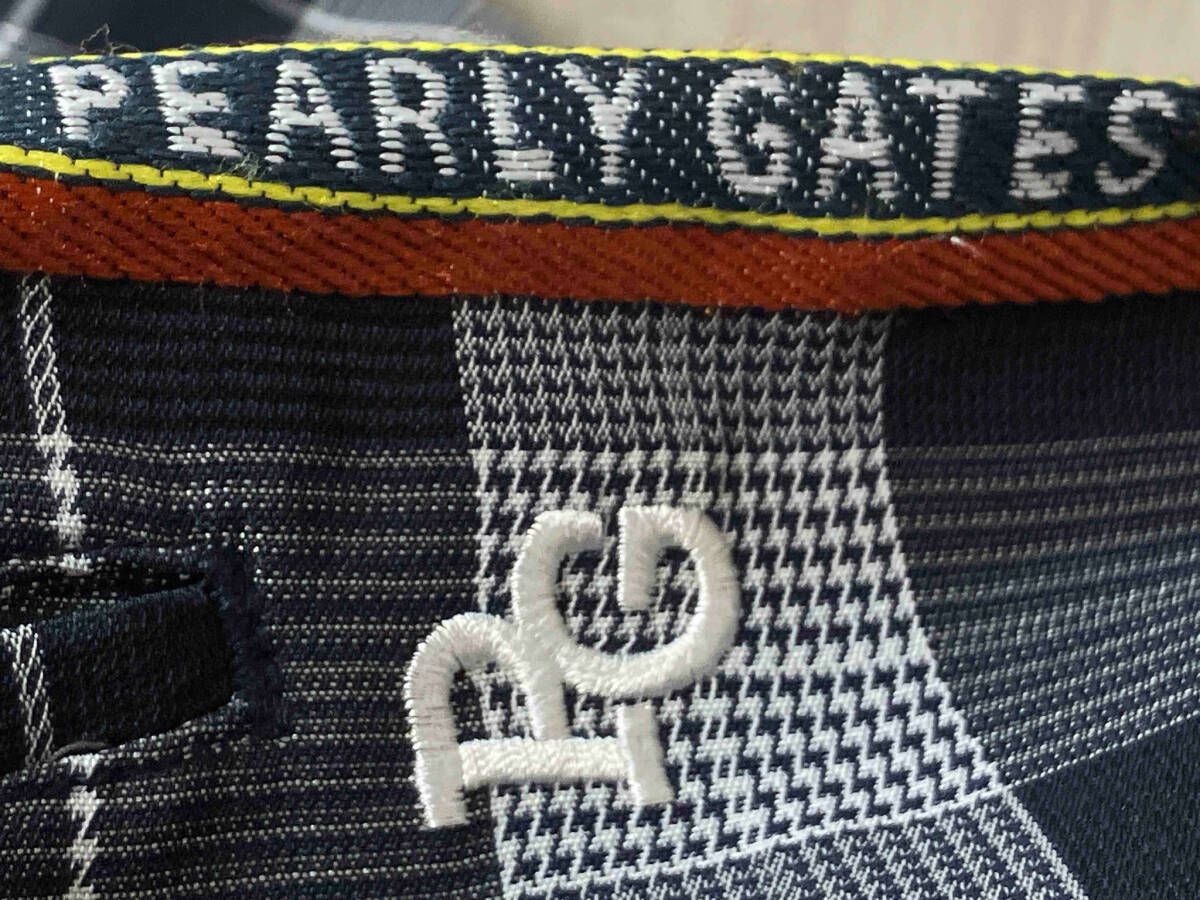 PEARLY GATES ゴルフパンツ サイズ4 紺系チェック柄 パーリー