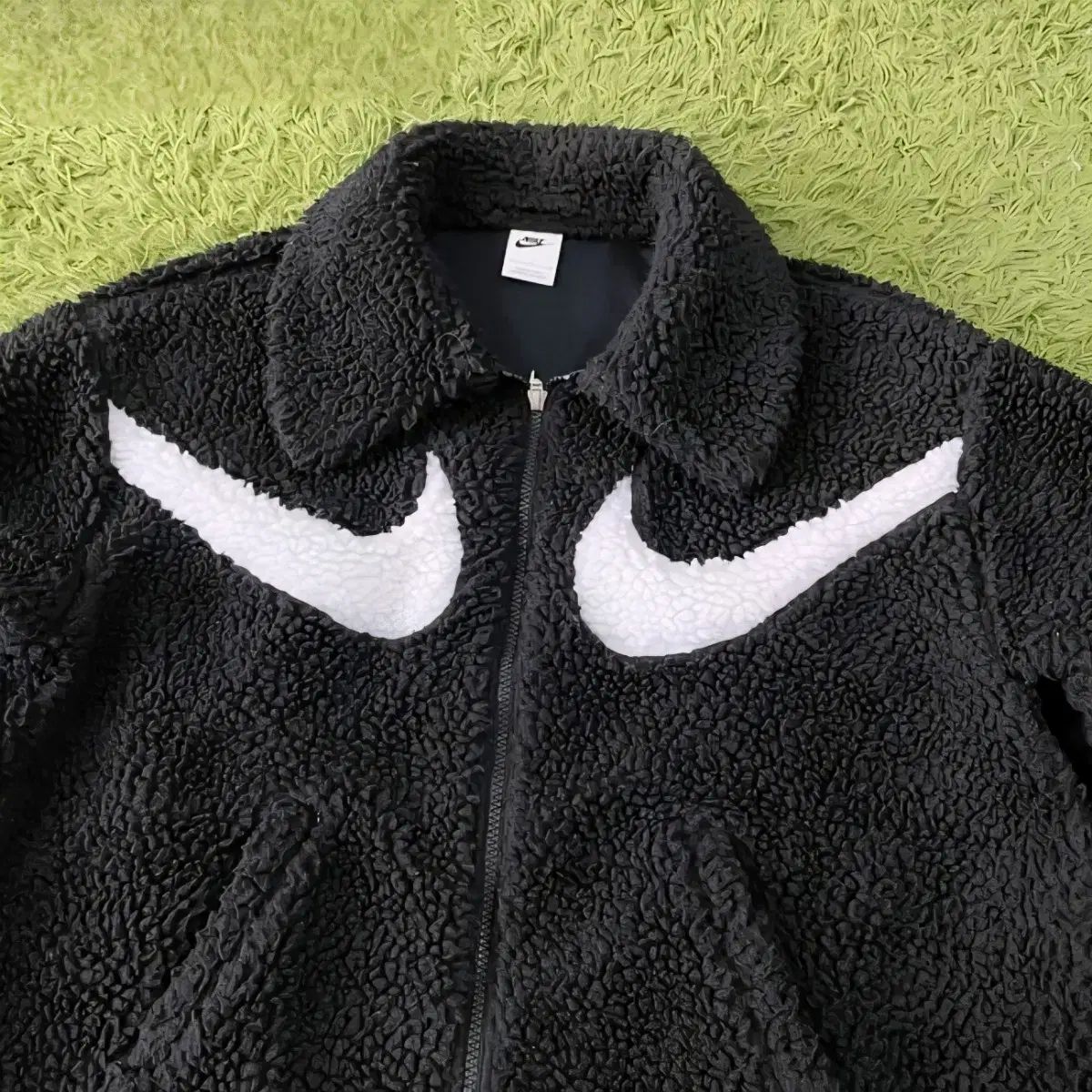 L NIKE ビッグスウッシュ ルーズフィット フリースボアジャケット