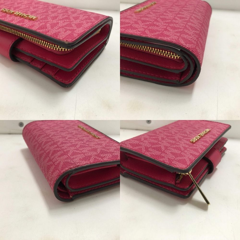 新品未使用 マイケルコース ピンク 折り財布 2つ折り財布 未使用 MICHAEL KORS ピンク 二つ折り 財布 マイケルコース