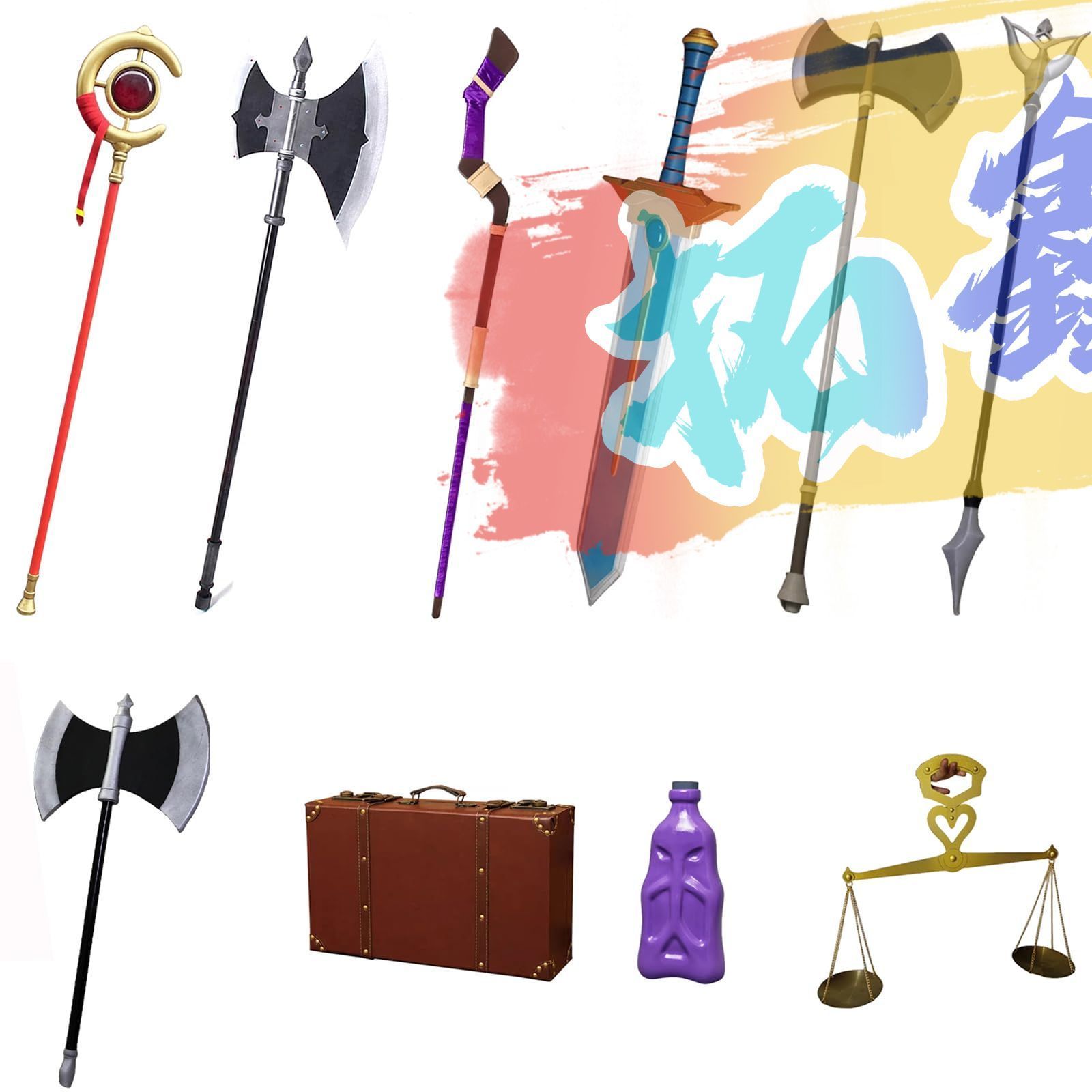 コスプレ道具 フリーレン|シュタルク|フェルン|ヒンメル ステッキ 道具の斧 武器 葬送のフリーレン周辺 cosplay道具 仮装 ハロ