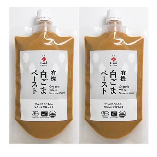 有機白ごまペースト 250g　有機ねりごま　2個セット 和田萬　オーガニック
