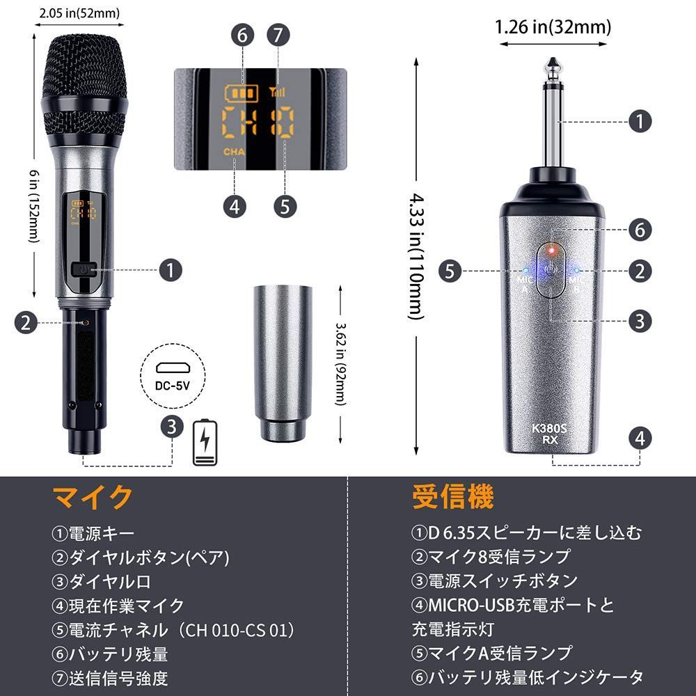 技適認証済 K380Sワイヤレスマイク