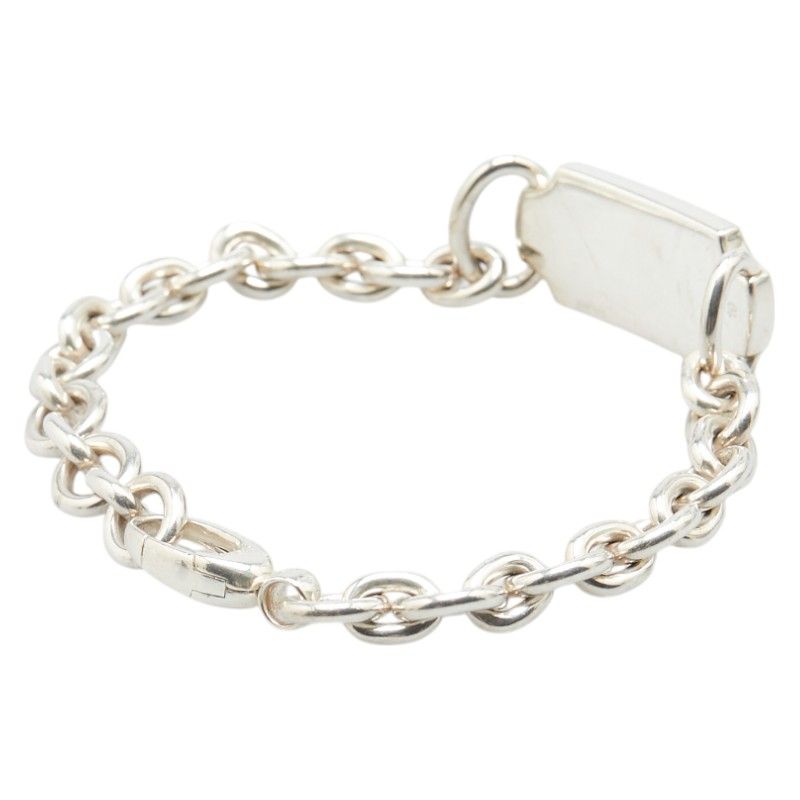 GUCCI ロゴプレート ブレスレット sv925 シルバー 『現状品』 GUCCI グッチ ロゴプレート チェーンブレスレット 925刻印