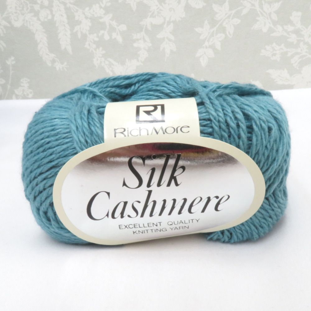 ハマナカ 毛糸 Rich More リッチモア Silk Cashmere シルクカシミヤ 25g玉巻 13玉セット 色番6 グリーン系 編み物 手芸材料
