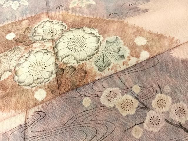 平和屋着物●十日町　名門　滝泰謹製　訪問着　絞り　辻が花　正絹　逸品　AABE5397fy 平和屋着物○十日町 名門 滝泰謹製 訪問着 辻が花 絞り 正絹 逸品