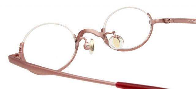 ティフィール Ti-feel クールベリーピンク アンダーリム ティフィール Ti-feel クールベリーピンク アンダーリム 40□24-140度