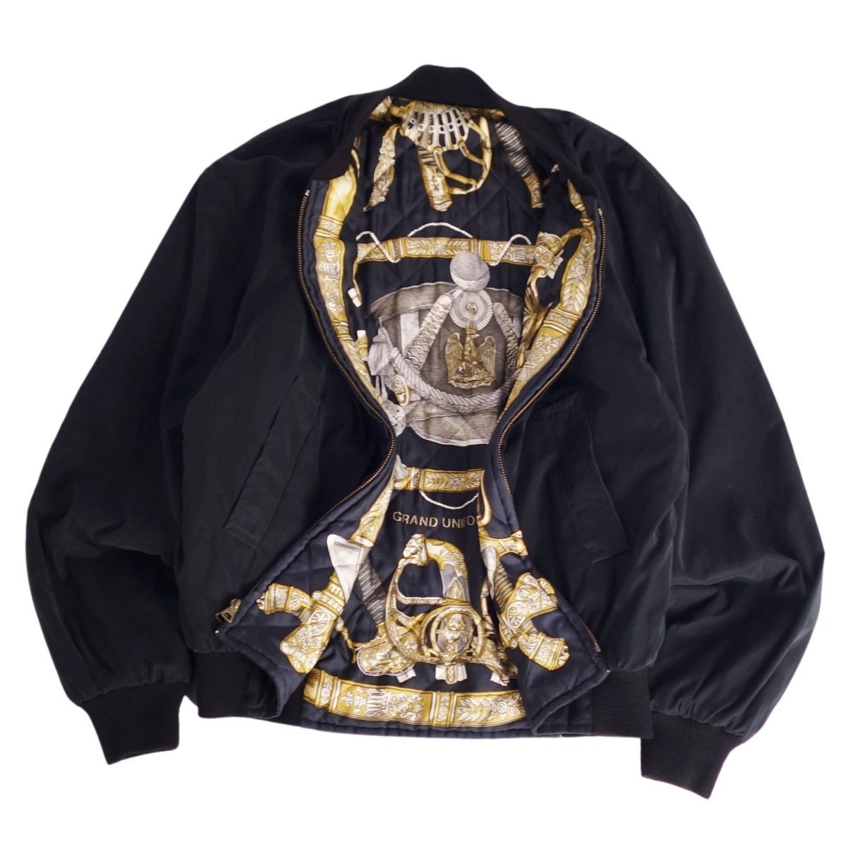 美品 Vintage エルメス HERMES ブルゾン ボンバージャケット リバ 