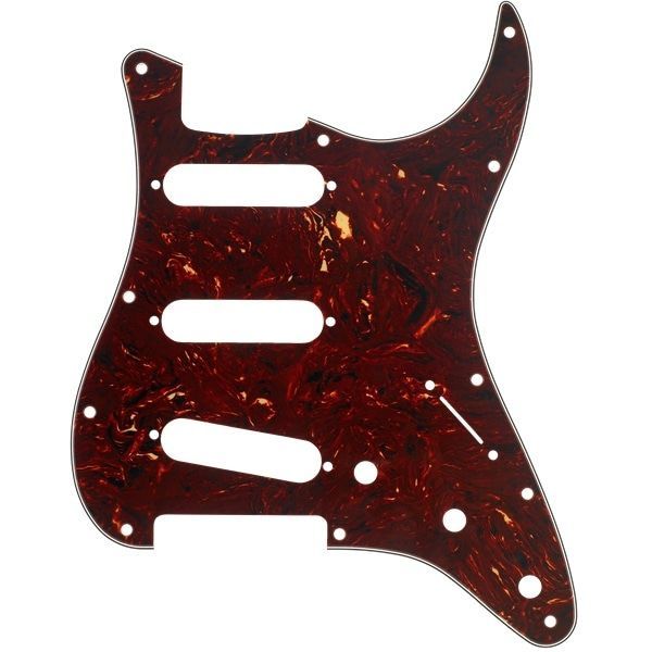 Fender Pickguard Stratocaster S|S|S 11-Hole Mount Tortoise Shell 4-Ply ピックガード フェンダー