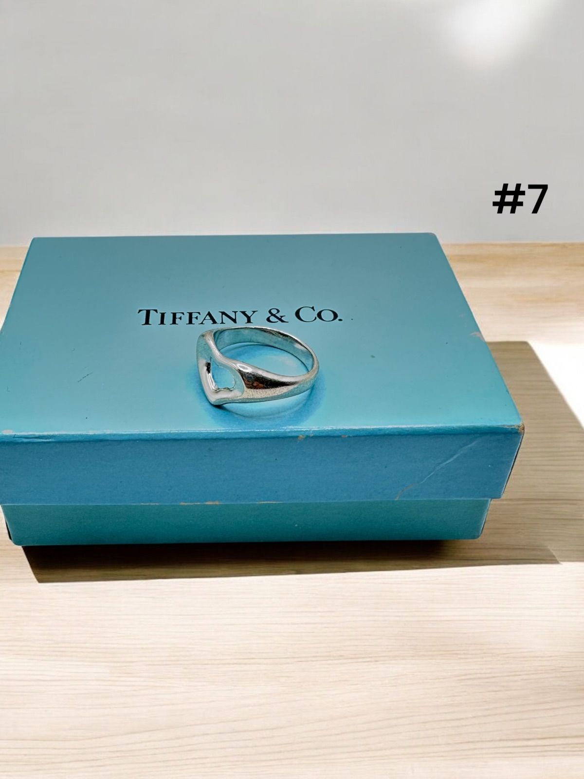 TIFFANY & Co. #7 ティファニー Elsa Peretti Open Heart Ring