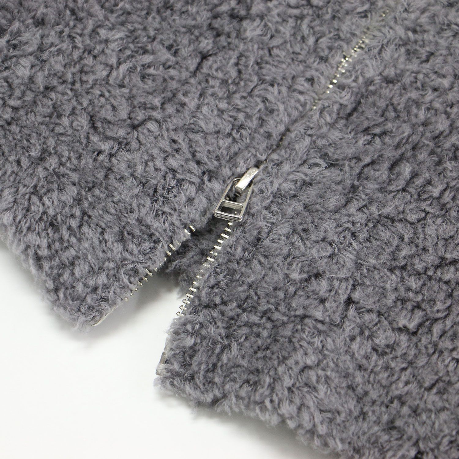 MACPHEE - 【美品】MACPHEE マカフィー ベスト グレー サイズ:S(9号) / 24秋冬 ムートン ジップアップ ベスト / ニット ショート丈 スタンドカラー ウール / アウター【レディース】【中古】 美品】MACPHEE マカフィー ベスト グレー サイズ:S(9号) / 24秋冬