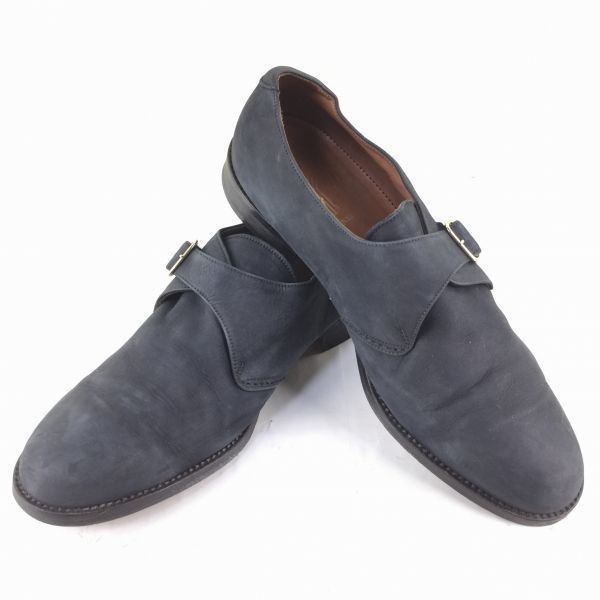 80s-90s?|Vintage YANKO ヤンコ size8.5EE|26.5 モンクストラップ シューズ ネイビー 紺|メンズ 菅NO.メZC-18<sale>