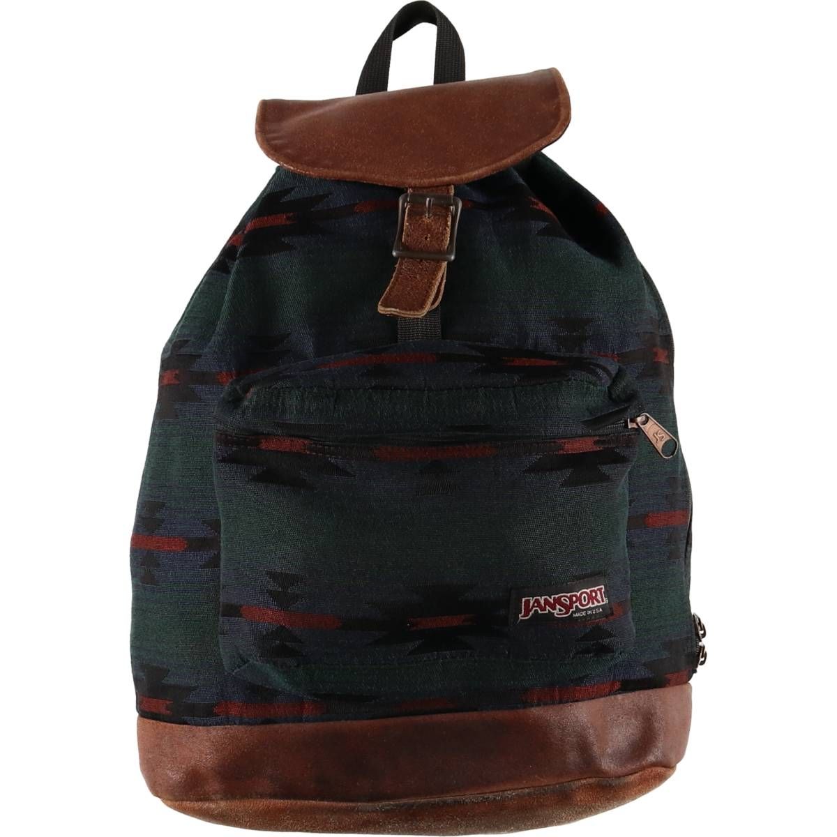 古着 90年代 ジャンスポーツ JANSPORT ネイティブ柄 バックパック 